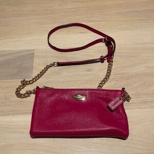 Coach cross body hot pink purse